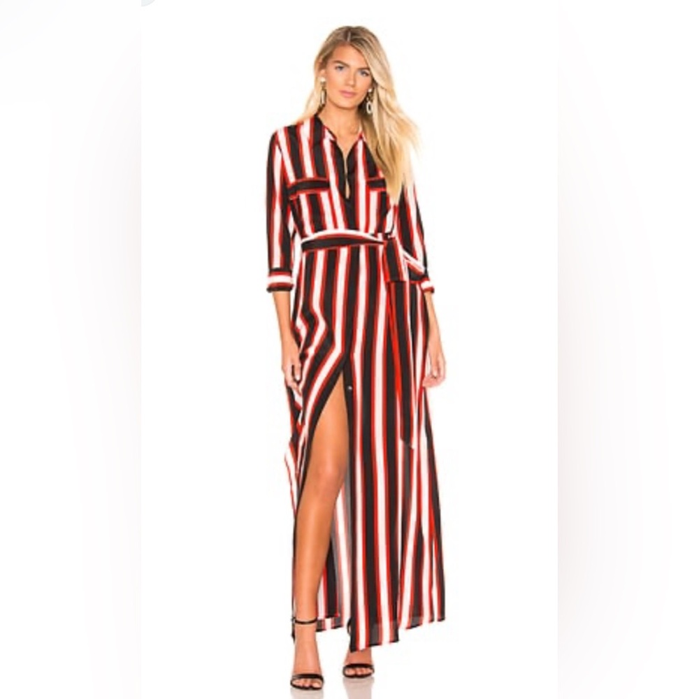 L’Agence Cameron striped shirt dress